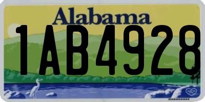 AL license plate 1AB4928