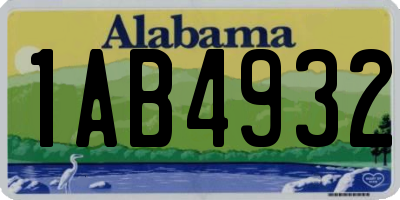 AL license plate 1AB4932