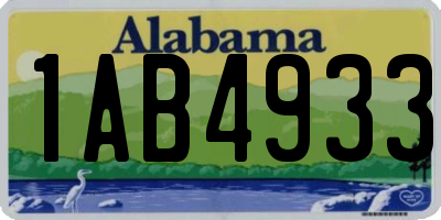 AL license plate 1AB4933