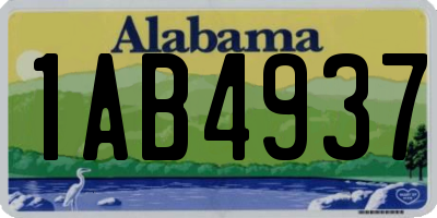 AL license plate 1AB4937