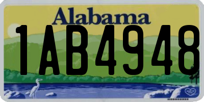 AL license plate 1AB4948