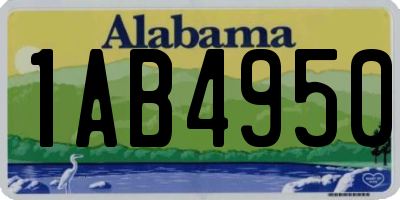 AL license plate 1AB4950