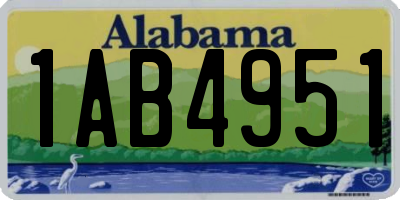 AL license plate 1AB4951