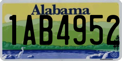 AL license plate 1AB4952