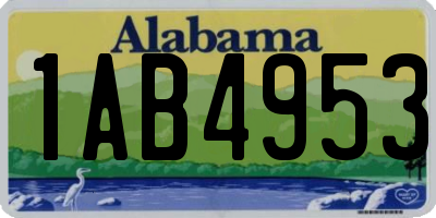 AL license plate 1AB4953