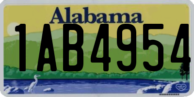 AL license plate 1AB4954