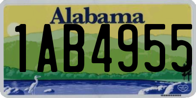 AL license plate 1AB4955