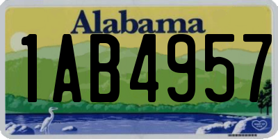 AL license plate 1AB4957