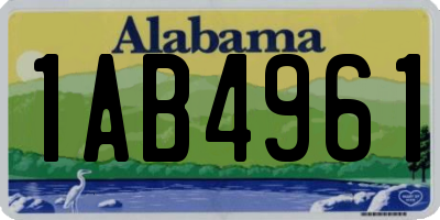 AL license plate 1AB4961