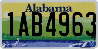 AL license plate 1AB4963