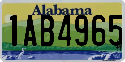 AL license plate 1AB4965