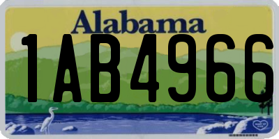 AL license plate 1AB4966