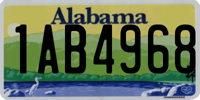 AL license plate 1AB4968