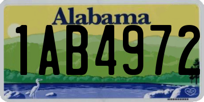 AL license plate 1AB4972