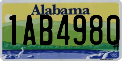 AL license plate 1AB4980