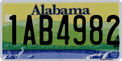 AL license plate 1AB4982