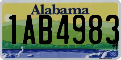 AL license plate 1AB4983