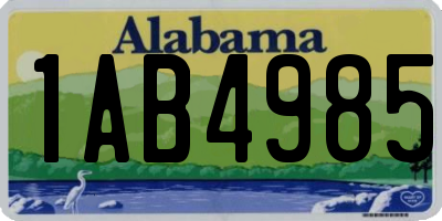 AL license plate 1AB4985