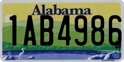 AL license plate 1AB4986