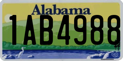 AL license plate 1AB4988