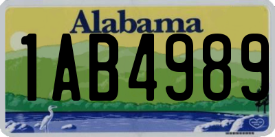 AL license plate 1AB4989