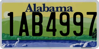 AL license plate 1AB4997