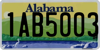 AL license plate 1AB5003