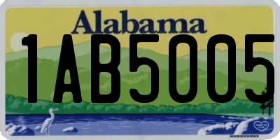 AL license plate 1AB5005