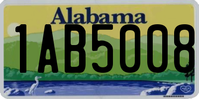 AL license plate 1AB5008