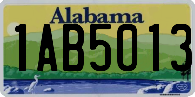 AL license plate 1AB5013