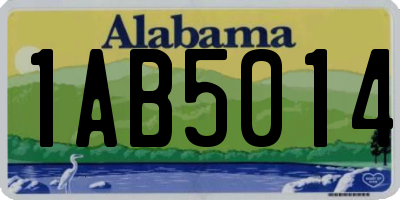 AL license plate 1AB5014