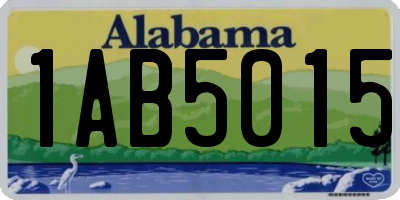 AL license plate 1AB5015