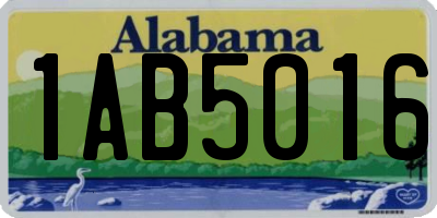 AL license plate 1AB5016