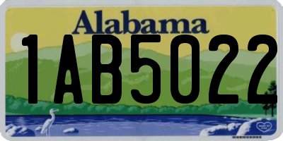 AL license plate 1AB5022