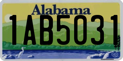 AL license plate 1AB5031