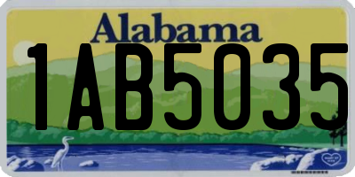 AL license plate 1AB5035