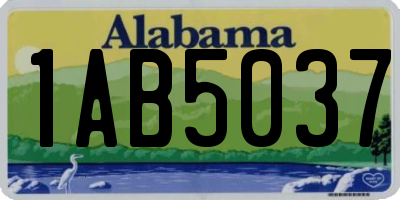 AL license plate 1AB5037