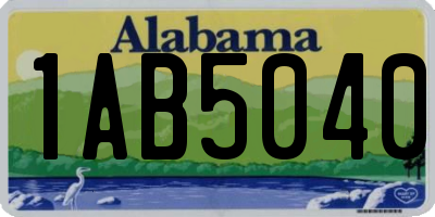 AL license plate 1AB5040