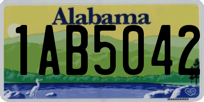 AL license plate 1AB5042