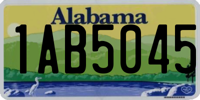 AL license plate 1AB5045