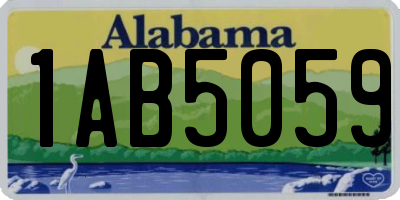 AL license plate 1AB5059