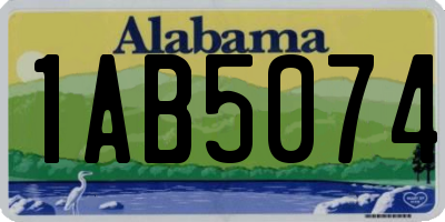 AL license plate 1AB5074