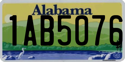 AL license plate 1AB5076