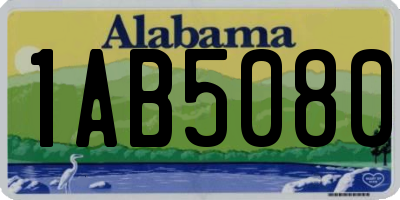 AL license plate 1AB5080