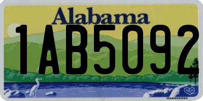 AL license plate 1AB5092