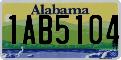 AL license plate 1AB5104