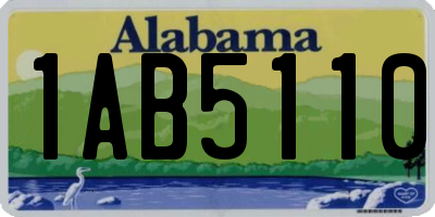 AL license plate 1AB5110