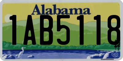 AL license plate 1AB5118