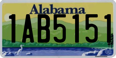 AL license plate 1AB5151