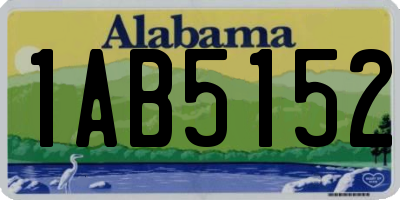 AL license plate 1AB5152